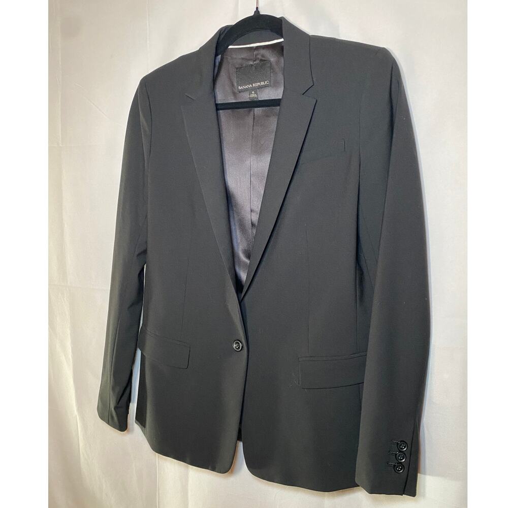 Banana Republic - Black Blazer - Women's Size 6 - Picture 5 of 11